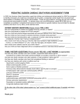 CARDIAC SUDDEN DEATH (Pediatric) RISK ASSESSMENT FORM