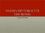 Anemia/Erythrocyte Disorders