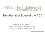 The Alphabet Soup of The Affordable Care Act