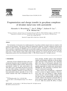 Fragmentation and charge transfer in gas