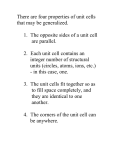 Properties of a Unit Cell