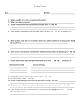 Medical History Form