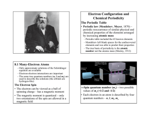 Electron Configuration and Chemical Periodicity