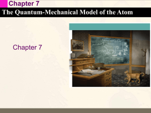 Section 7.5 Quantum Mechanics and the Atom