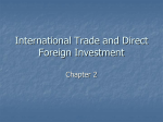 International Trade and Direct Foreign Investment