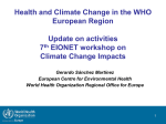 Health and Climate Change in the WHO European Region Update on