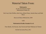 Material Taken From: Mathematics for the international student