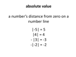 absolute value a number`s distance from zero on a number line