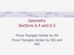 Geometry Sections 6.4 and 6.5