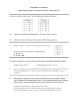 Probability and Statistics