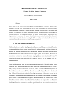 Macro and Micro data consistency for efficient decision support