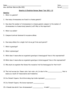 Name Date ______ Mrs. Geithner-Marron (Bio 200) Period ______