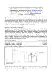 FACTORS DETERMINING THE FIRM`S COST OF CAPITAL