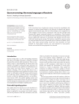 Quorum sensing: the many languages of bacteria