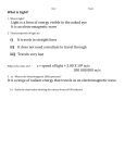 Introduction to Light and Optics