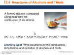 4 Reactions Alcohol Thiols GOB Structures