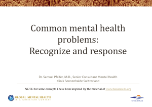 Common Mental Health Problems