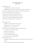 Parts of Speech Review Warm- Ups Monday, September 21, 2015 A