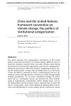 China and the United Nations framework convention on climate