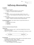 Defining Abnormality Notes