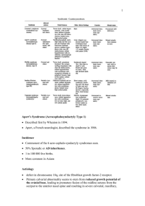 Syndromic Craniosynostosis