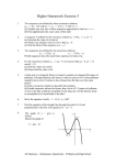 Higher Homework Exercise 5