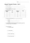 Organic Chemistry Practice – Part 1