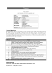 SYLLABUS 2nd Semester, 2010/2011 academic year Code