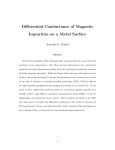 Differential Conductance of Magnetic Impurities on a