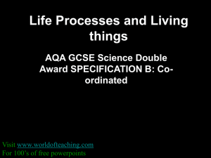 Life Processes and Living things