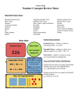 Number Concepts Review notes