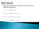 Solving Equations by Adding and Subtracting