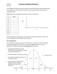 Lesson 1 – Continuous Probability Distribution