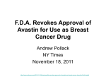 F.D.A. Revokes Approval of Avastin for Use as Breast Cancer Drug