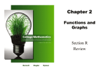 Chapter 1 Linear Equations and Graphs