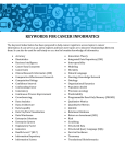 KEYWORDS FOR CANCER INFORMATICS