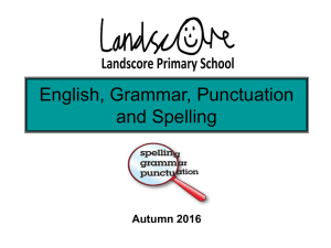 Teaching Grammar and Punctuation- Part 1