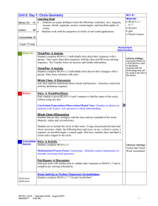 Unit 6: Day 1: Circle Geometry