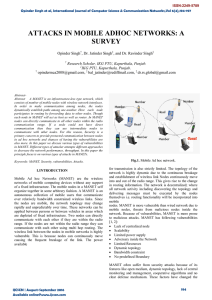 attacks in mobile adhoc networks: a survey