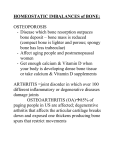 HOMEOSTATIC IMBALANCES of BONE