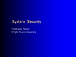 System Security - Wright State engineering