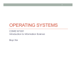 operating systems - Computer Science, Columbia University