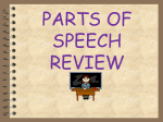 PARTS OF SPEECH