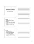 Biostatistics: A Review Handout