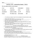 CHAPTER 3 TEST – Understanding Weather – 9