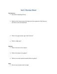 Unit 3 Review Sheet