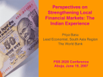 Perspectives on Strengthening Local Markets: The Indian Experience