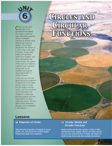 Copy of Unit 6 Circles and Circular Functions