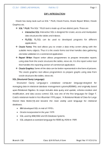 RDBMS LAB MANUAL Roll.No:1