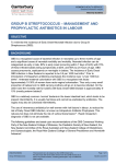 group b streptococcus – management and prophylactic antibiotics in